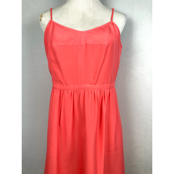 NWT J. Crew Factory Cami Dress Size 12 Coral Pink Sleeveless Mini Preppy - Picture 2 of 9